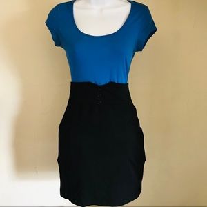 Women’s dress, blue and black